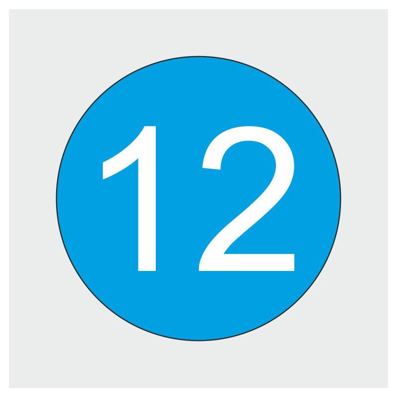 plaque ronde numéro