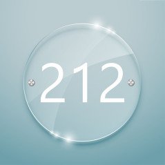 Numéro en plexiglas rond