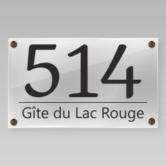 Plaque Numéro plexi 250x150mm Portrait