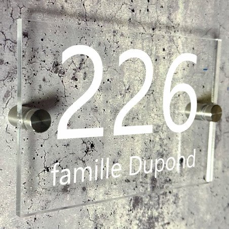 Numérotation de maison en plexiglas