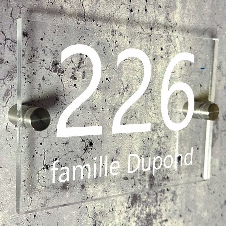 Numéro de maison plexiglas 5mm