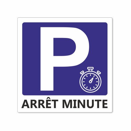 Panneau parking arrêt minute