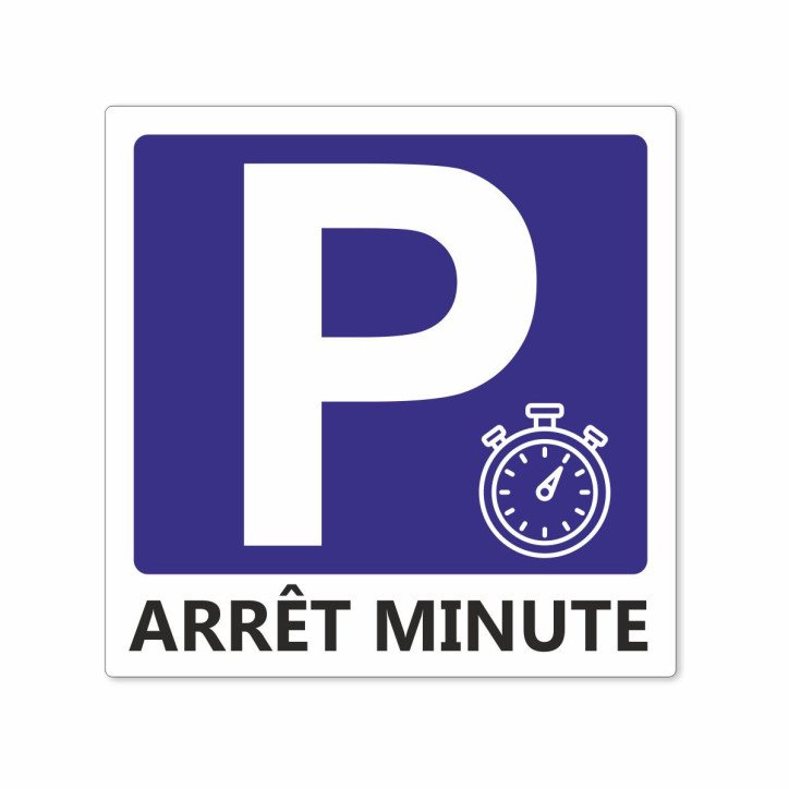 Panneau parking arrêt minute