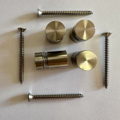 Entretoises en inox brossé lot de 4