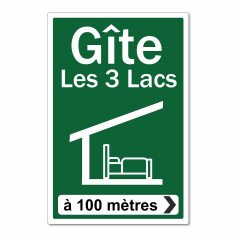 Panneau gîte sur mesure vertical