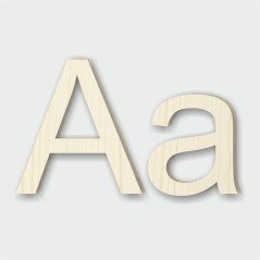 Lettres découpés en bois Epicéa