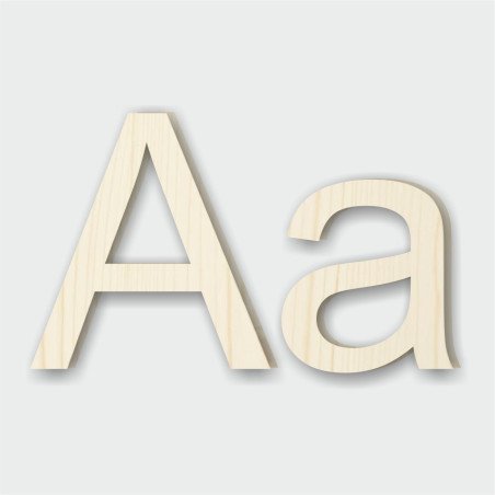 Lettres découpés en bois Epicéa