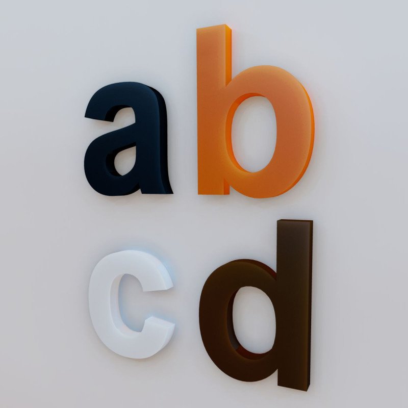 Lettre 3d pour enseignes et décoration