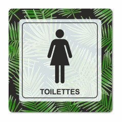 Plaque toilettes femmes en Chromaluxe