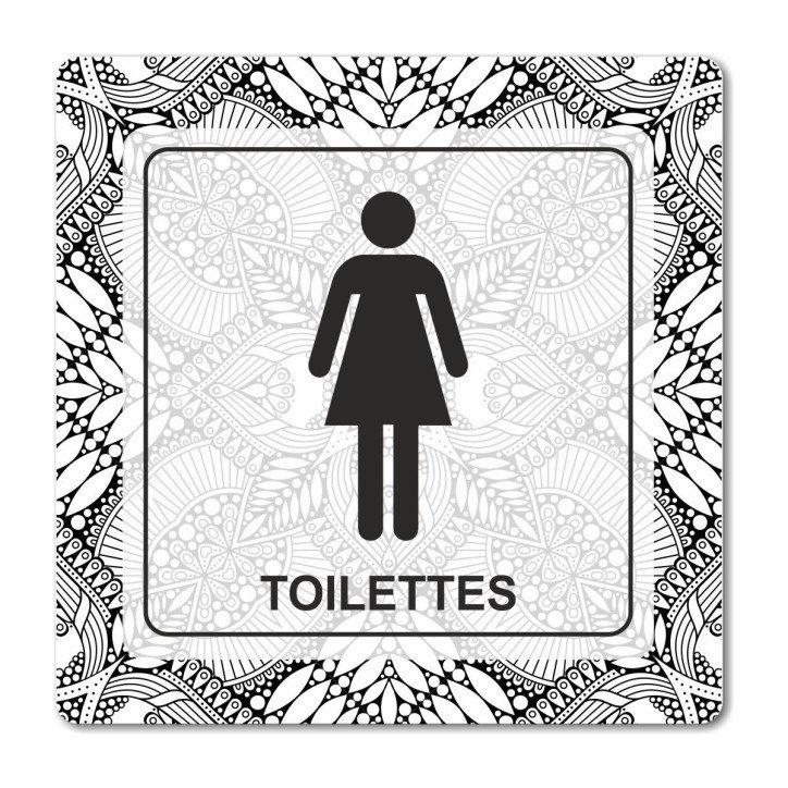Plaque toilettes femmes en Chromaluxe Plaque toilettes femmes en Chromaluxe