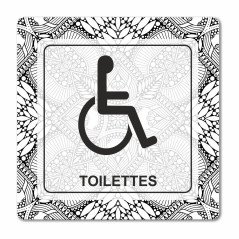 Plaque toilettes PMR en Chromaluxe