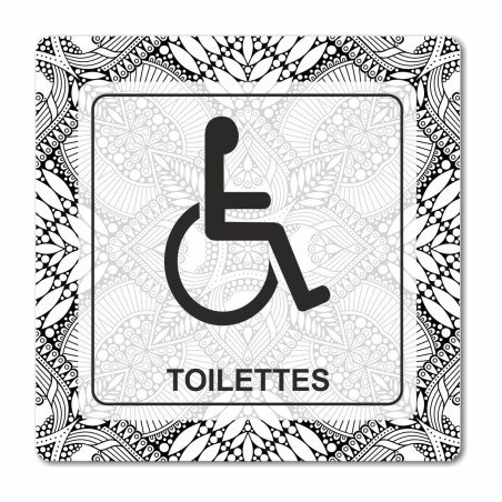 Plaque toilettes PMR en Chromaluxe