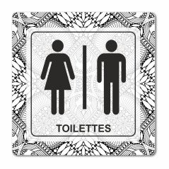 Plaque toilettes en Chromaluxe