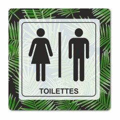 Plaque toilettes en Chromaluxe