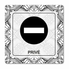 Plaque privé en Chromaluxe aluminium