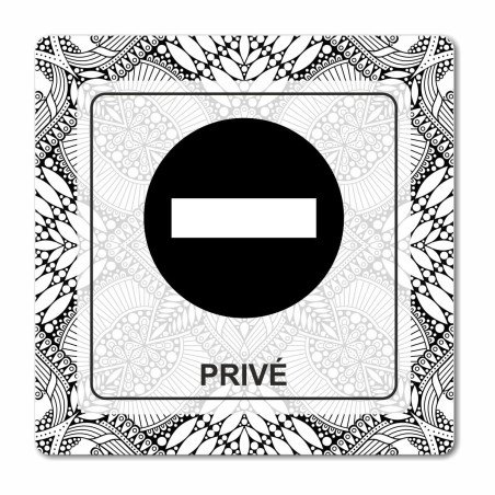 Plaque privé en Chromaluxe aluminium