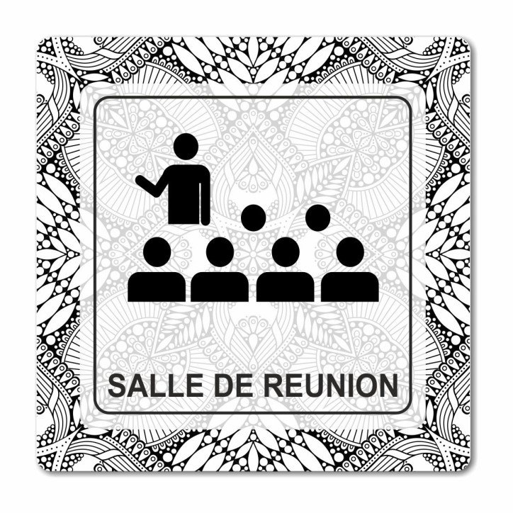 Plaque salle de réunion en Chromaluxe aluminium