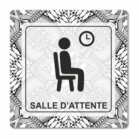 Plaque salle d'attente en Chromaluxe