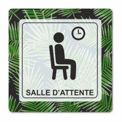 Plaque salle d'attente en Chromaluxe