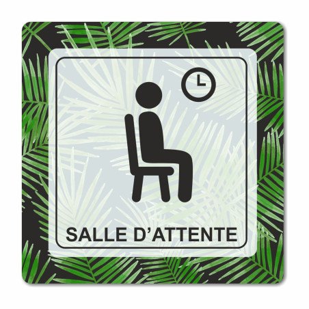 Plaque salle d'attente en Chromaluxe