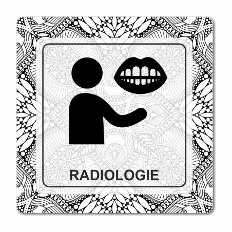 Plaque radiologie dentaire en Chromaluxe aluminium