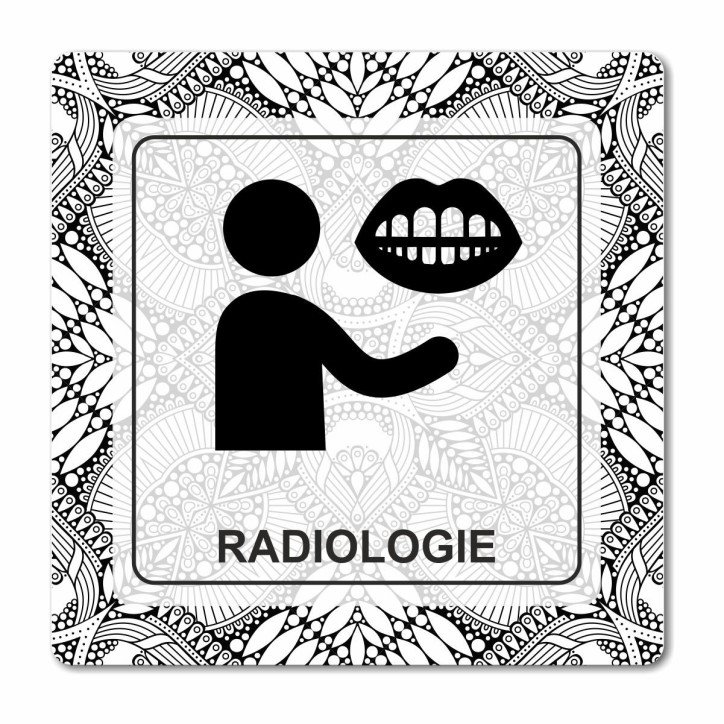 Plaque radiologie dentaire en Chromaluxe aluminium