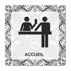 Plaque accueil en Chromaluxe aluminium