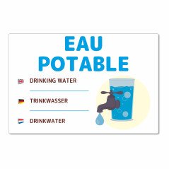 Panneau eau potable pour campings