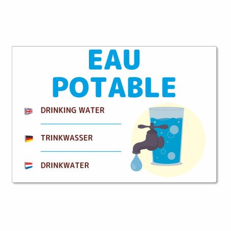 Panneau eau potable pour campings
