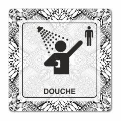 Plaque douches hommes en Chromaluxe aluminium