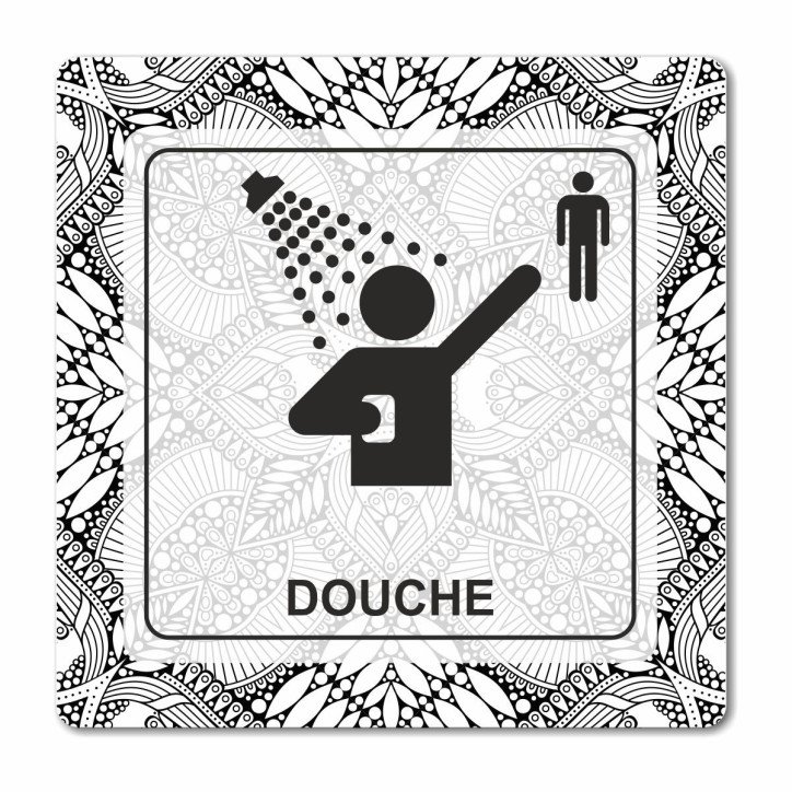 Plaque douches hommes en Chromaluxe aluminium Plaque douches hommes en Chromaluxe aluminium