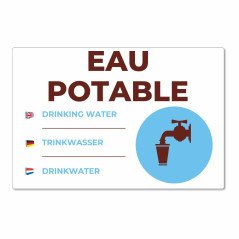 Panneau eau potable pour campings