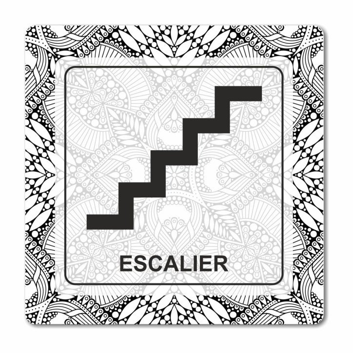 Plaque escalier en Chromaluxe aluminium