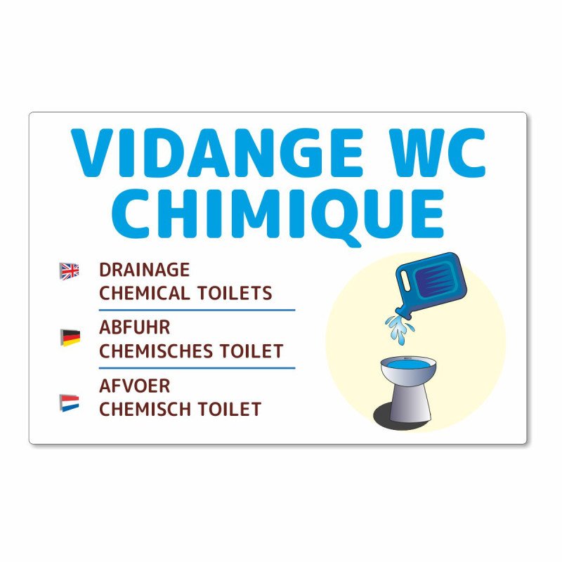 Panneau vidange wc chimiques