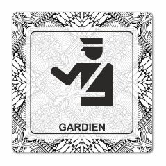 Plaque gardien en Chromaluxe aluminium