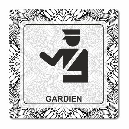 Plaque gardien en Chromaluxe aluminium