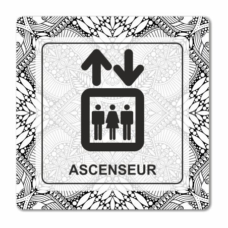 Plaque ascenseur en Chromaluxe aluminium