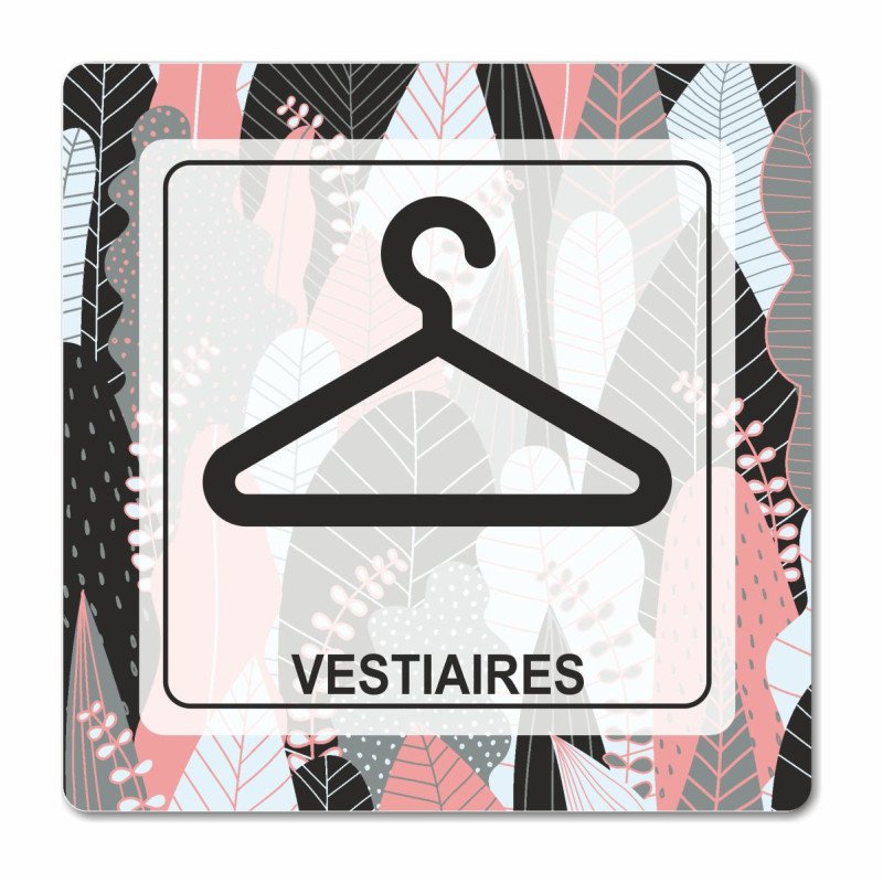 Plaque vestiaires en Chromaluxe brillant