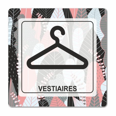 Plaque vestiaires en Chromaluxe brillant