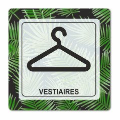 Plaque vestiaires en Chromaluxe aluminium mixte, hommes et femmes