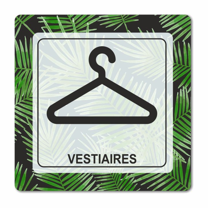 Plaque vestiaires en Chromaluxe aluminium mixte, hommes et femmes