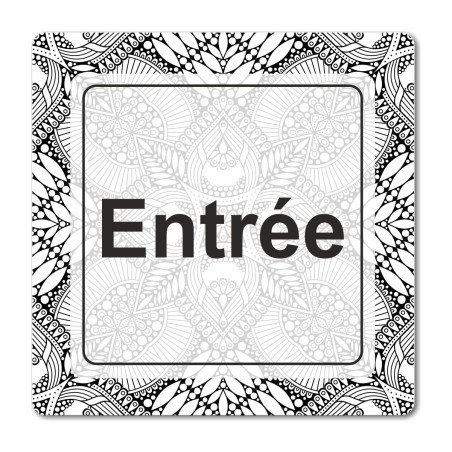 Plaque entrée en Chromaluxe en Chromaluxe aluminium