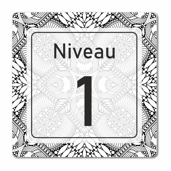 Plaque niveau sur mesure en Chromaluxe aluminium