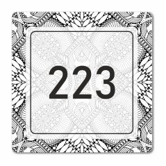 Plaque numéro de chambre en Chromaluxe brillant