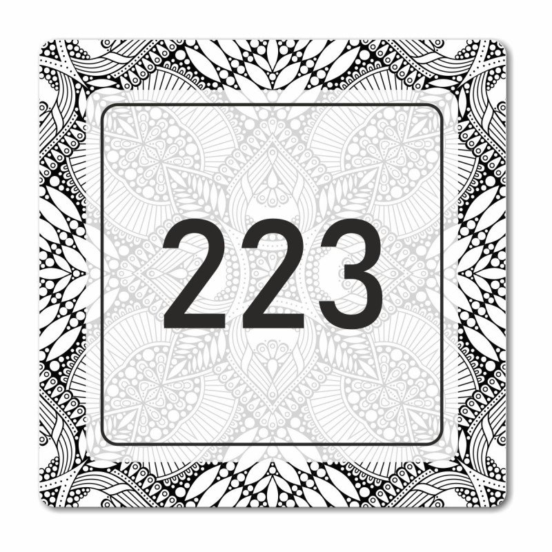 Plaque numéro de chambre en Chromaluxe brillant