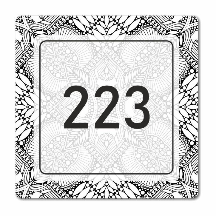 Plaque numéro de chambre en Chromaluxe aluminium