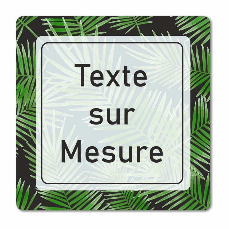 Plaque texte sur mesure en Chromaluxe
