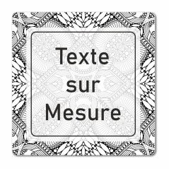 Plaque texte sur mesure en Chromaluxe aluminium