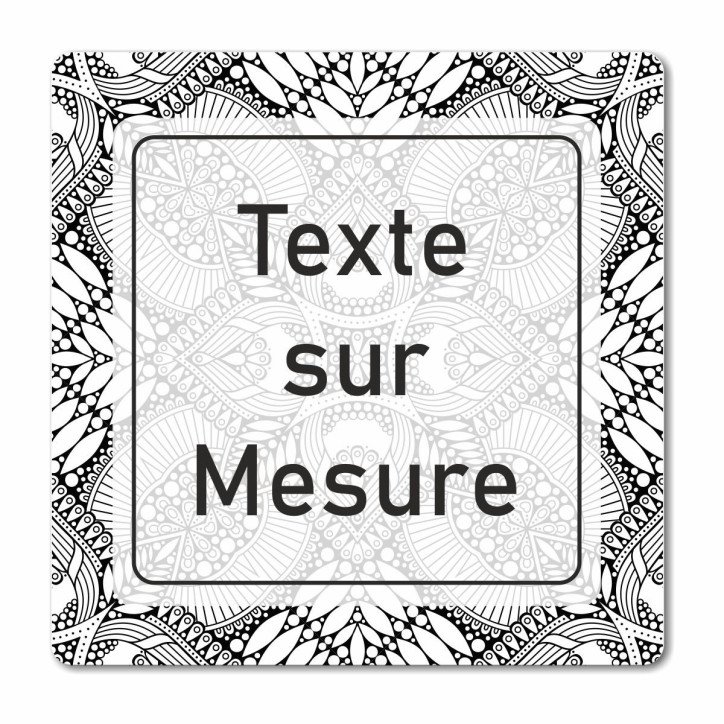Plaque texte sur mesure en Chromaluxe aluminium