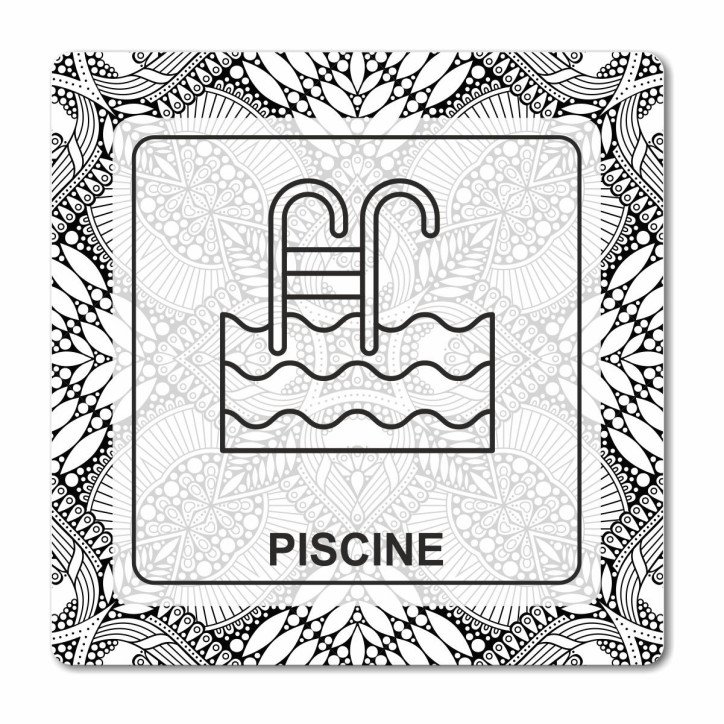 Plaque piscine en Chromaluxe